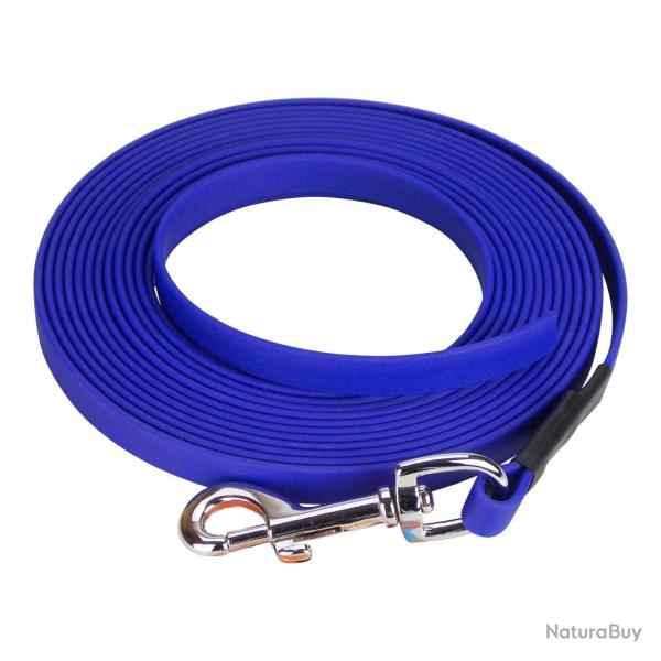 Longe BIOTHANE BETA plate 13 mm bleu roi 10 m AVEC poigne