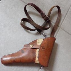 1915 Holster, &eacute;tui + bretelle pour revolver 1882 ou 1882/28. R&eacute;glementaire suisse.