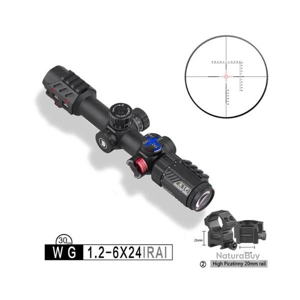 Lunette de vis�e tactique courte port�e Discovery WG 1.2-6X24 30 mm