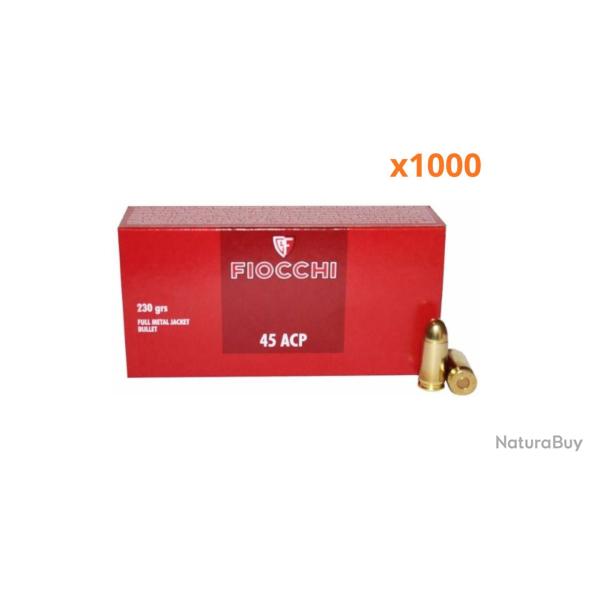 MUNITIONS FIOCCHI CALIBRE .45 ACP FMJ 230gr - 14.9g x1000 