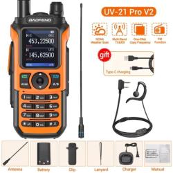VHF BAOFENG UV-21 PRO Longue distance, CB, RADIO, 999 canaux, oreillettes - Livraison Offerte