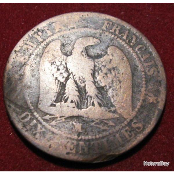 France 10 centimes Napol�on III 1857 MA (empire fran�ais)
