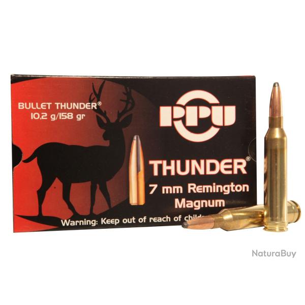 Munitions PARTIZAN calibre 7mm Rem Mag Grom 158gr - 10.2g x20