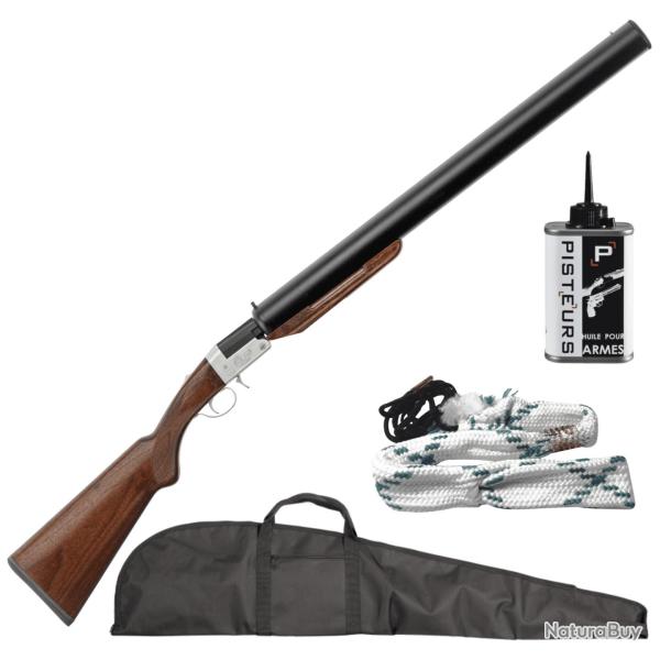 Pack chasseur ! Fusil monocoup pliant cal. 12/76 silencieux - Yildiz + fourreau + nettoyage