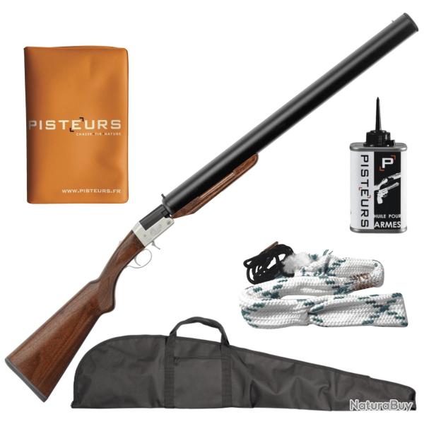 Pack chasseur ! Fusil monocoup pliant cal. 12/76 silencieux - Yildiz + fourreau + nettoyage + porte 