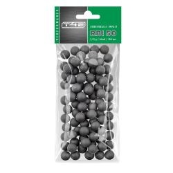 Billes de D&eacute;fense RBI50 Gomme Dure Noyau Acier - Cal 50 - Sac de 100