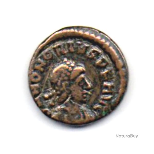 Pi�ce de Monnaie Romaine  De HONORIUS NUMMUS Revers Peu Courant R 1
