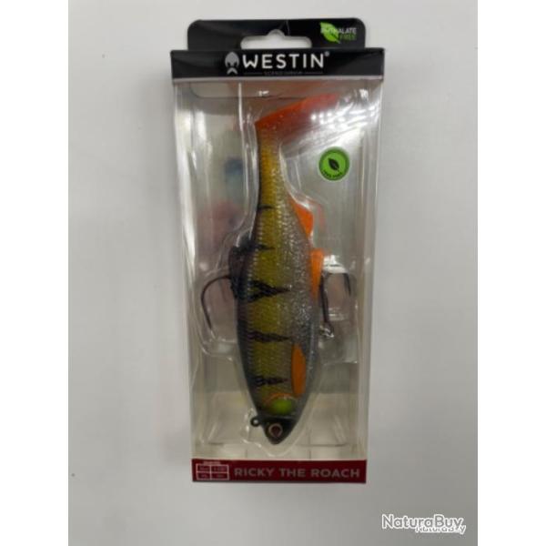Leurre souple arm� westin ricky the roach 14cm COLORIS EXCLUSIF Z�BRA GHOST