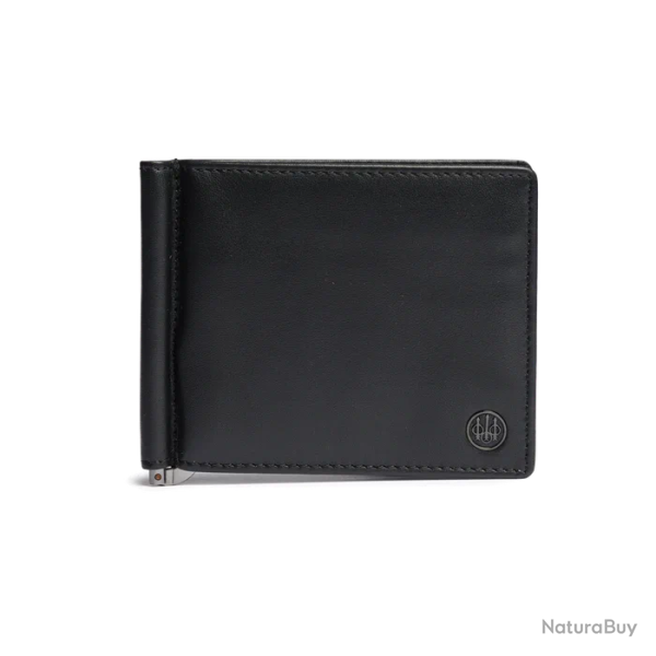 Porte-cartes de cr�dit Beretta Classic avec pince en m�tal - Noir