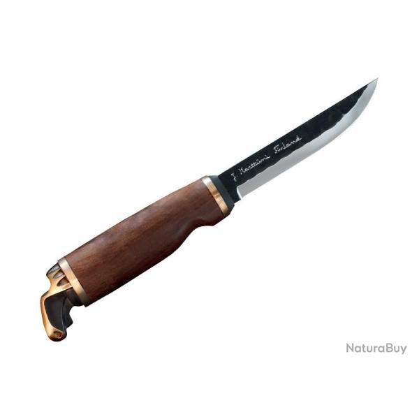 BEL1398 POIGNARD MARTTIINI ANTLER LAME FORGEE 11CM CARBONE MANCHE BOULEAU MITRE �LAN NEUF