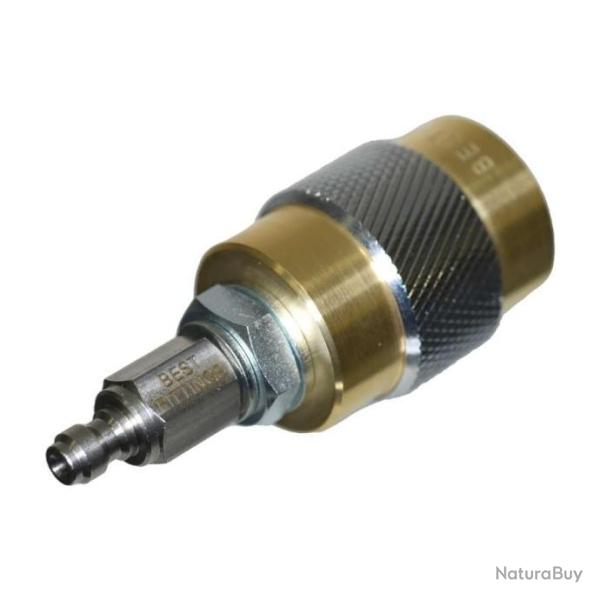 Adaptateur PCP DIN femelle (bout plong�e) vers quick connect male 300 bars pour cylindre amovible