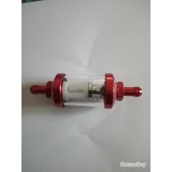 Filtre essence nettoyable en verre et aluminium diam�tre 2,8 cm sur 6 cm hors zone d'emboitements