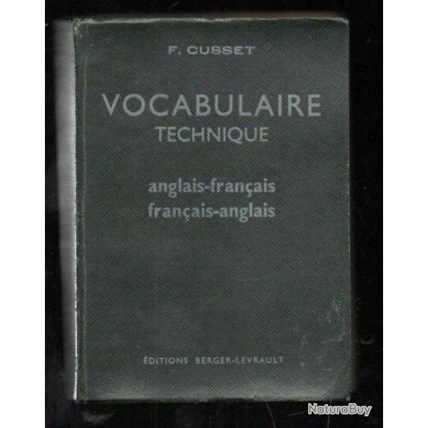vocabulaire technique anglais-fran�ais et fran�ais-anglais f.cusset