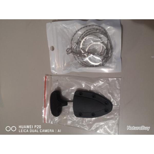 Kit survie couteau tactique et scie fil acier