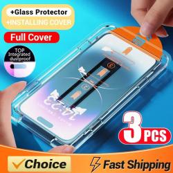 3 Ecran Protecteur Verre + Gabarit Pose pour iPhone-iPhone 16 Plus 20260729082522