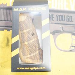 Plaquette Pistolet 1911 &eacute;caille de poisson stri&eacute; tacticalmakgrips.