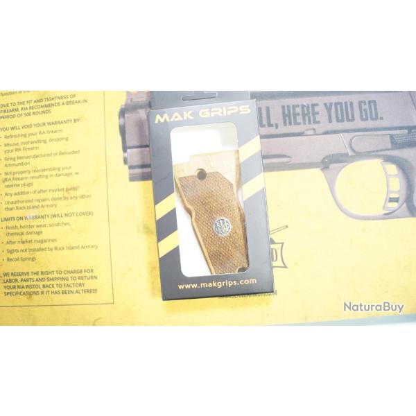 Plaquette Pistolet Beretta 92 Compacte Bois argent Tacticalmakgrips