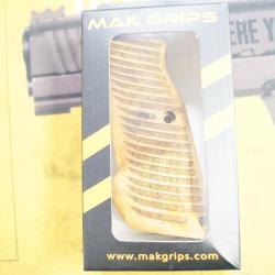 Plaquette Pistolet 1911 stri&eacute; mono bloc bois Tacticalmakgrips