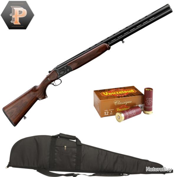Pack Chasseur ! Country Fusil superpos� Cal.12/76 canon 71cm + mun + fourreau