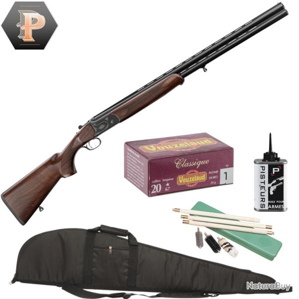 Pack Chasseur ! Country Fusil superpos� Cal.20/76 canon 71cm + mun + fourreau + nettoyage