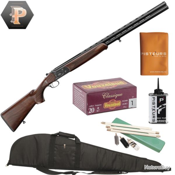 Pack Chasseur ! Country Fusil superpos� Cal.20/76 canon 71cm + mun + fourreau + nettoyage + porte p