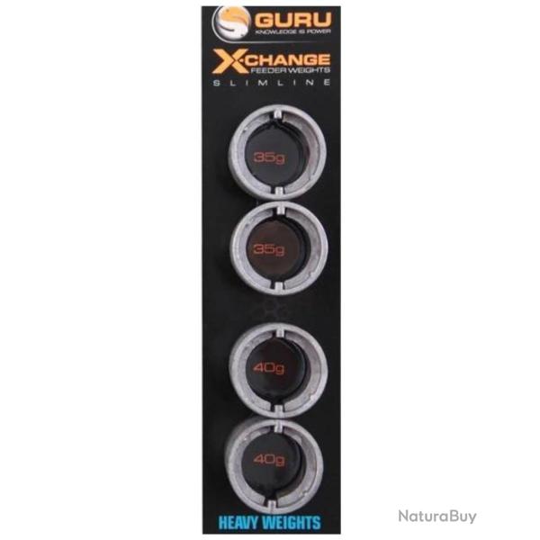 GURU POIDS SLIMLINE DISTANCE FEEDER SPARE WEIGHT GURU 35gr + 40gr Heavy