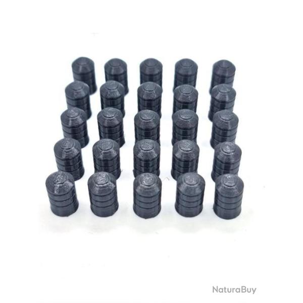 6 Ogives Mini� flexible cal.45 (445) pour tir r�duit poudre noire arme courte ou longue