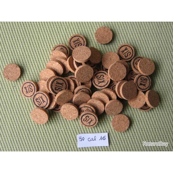 100   rondelles  li�ge  cal  16  No  6  ou  neutres