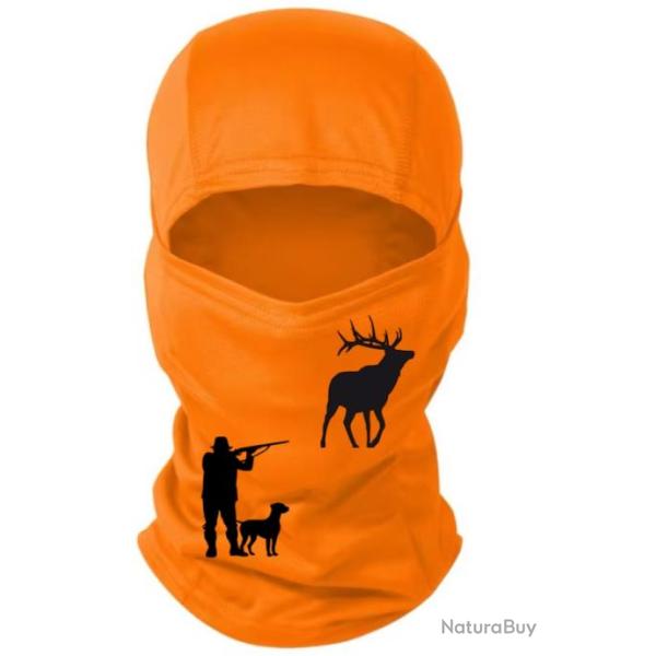 Cagoule orange personnalis�e chasse sp�ciale battue possible de choisir votre motif ! A4