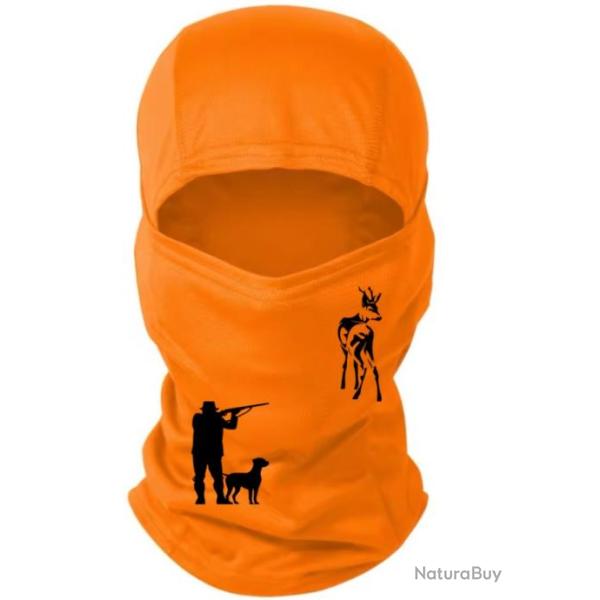 Cagoule orange personnalis�e chasse sp�ciale battue possible de choisir votre motif ! A5