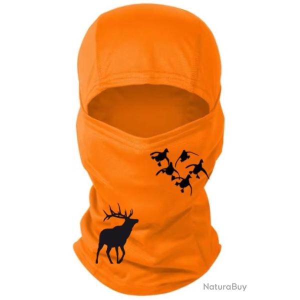 Cagoule orange personnalis�e chasse sp�ciale battue possible de choisir votre motif ! A7