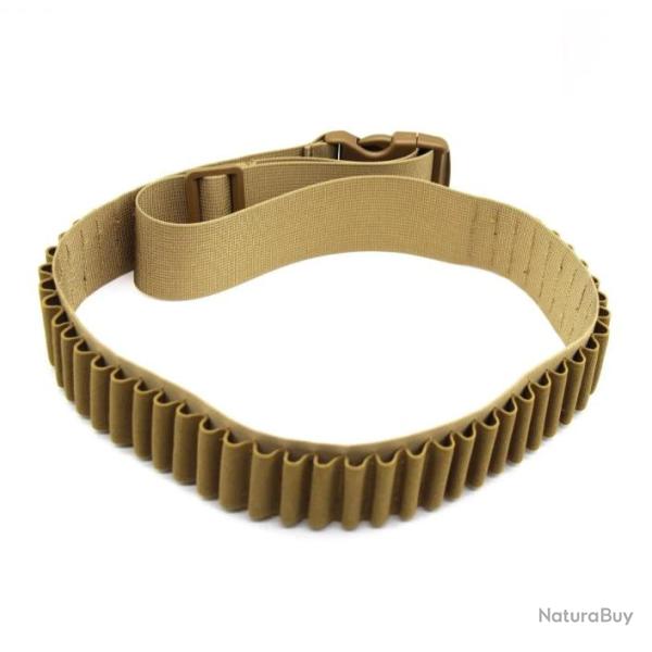 Cartouchi�re bandouli�re pour munitions ray�es 50 cartouches - Tan
