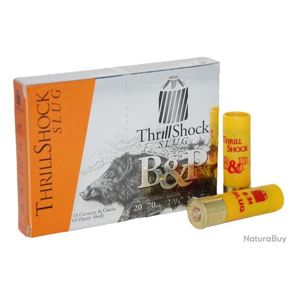 Cartouches B&P Thrill Shock Slug 24g - Cal. 20 x2 boites