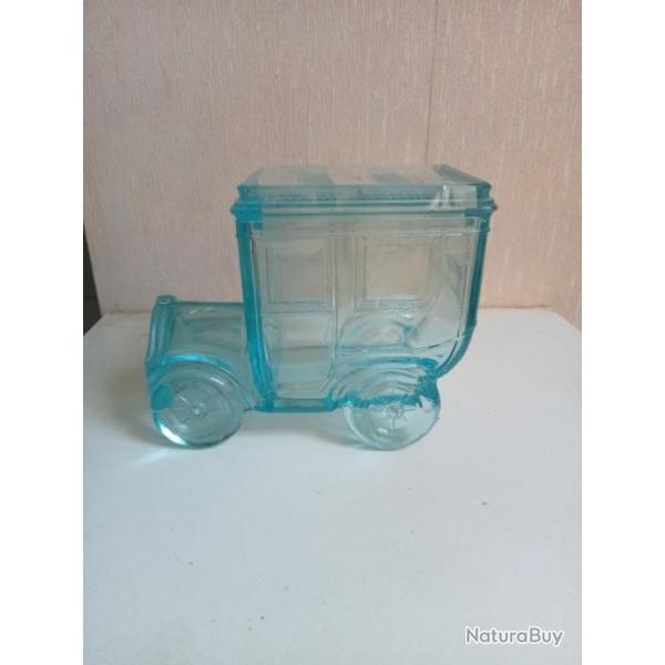 tacot bleu avec couvercle sign� portieux hauteur 12 cm x 14 cm