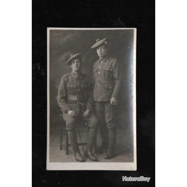 fantassins �cossais ou dominion carte photo portrait studio