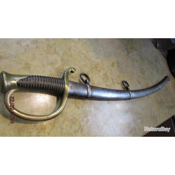 SABRE CANONNIER MONT� MOD 1829 Artillerie  Manu Royale avril 1844 Chatellerault TROUPE artilleur