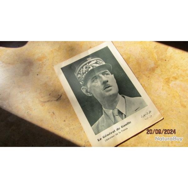 affichette patriotique lib�ration tract 1942 ww2 De Gaulle suite d�barquement Afrique du Nord AFN