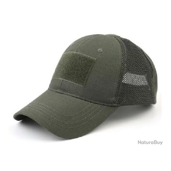 Casquette Kaki velcro en fa�ade - Filet