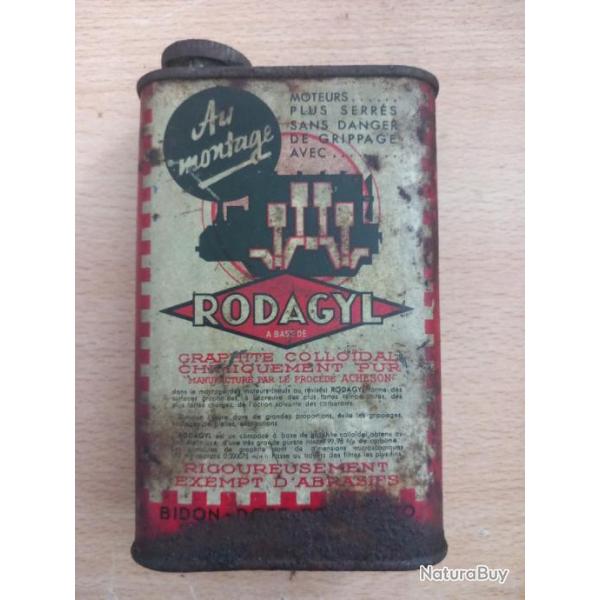 Bidon d'huile ancien "RODAGYL" plein