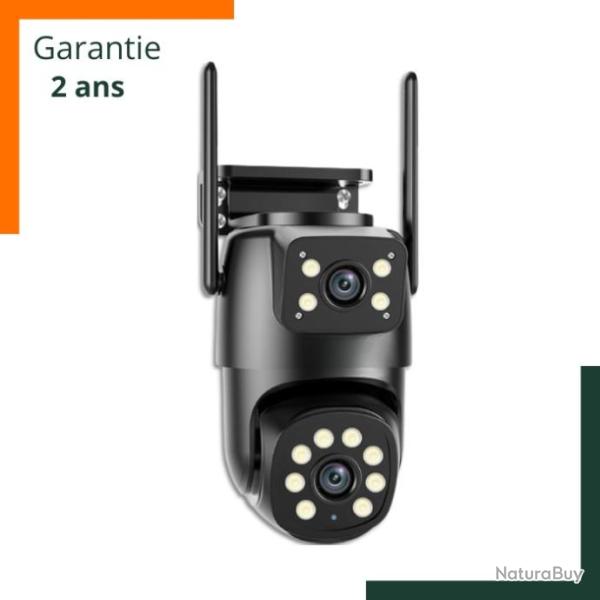 Cam�ra d�me avec double objectif 2K 360� - Vision nocturne - Zoom 8X - IP66 - Garantie 2 ans