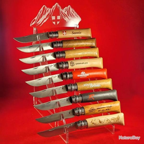 Pr�sentoir pour 9 couteaux de Savoie