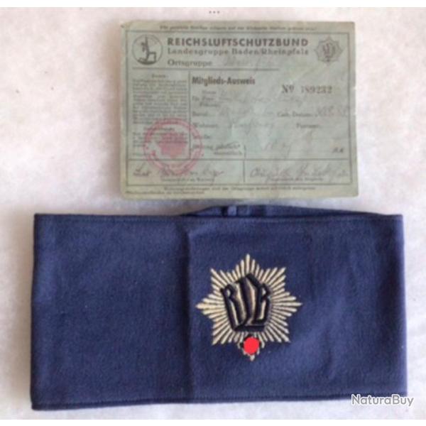 ALLEMAGNE 2�GM - BRASSARD LUTTE ANTIA�RIENNE SUPPL�TIFS