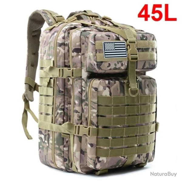 Sac � Dos Tactique de Voyage 45L - Randonn�e Survie Activit�s Plein Air CP