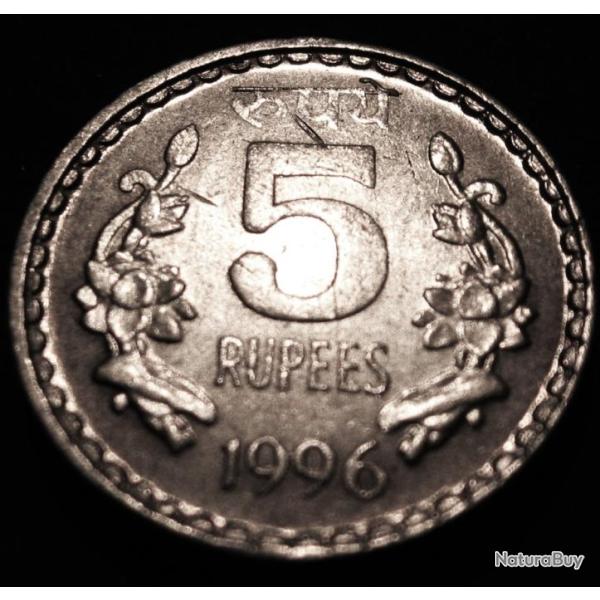 INDIA piece de 5 rupees (limited) 1996 9 grs tranche stri�e
