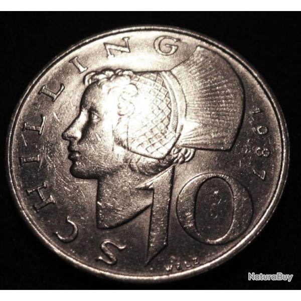 Autriche  piece de 10 SCHILLING 1987 TTB