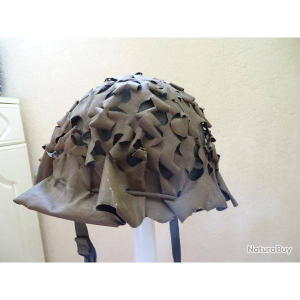 Casque fran�ais Mod�le 56 avec salade de camouflage