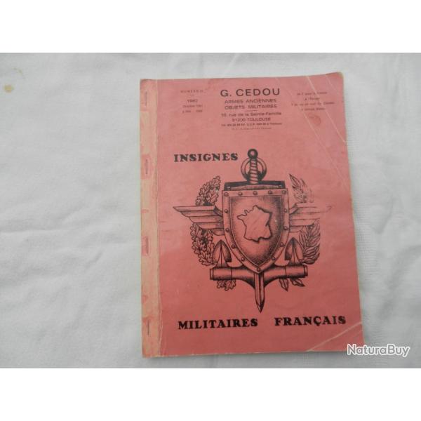insignes militaires fran�ais  n� 21 1982 par G.CEDOU -  cotation des insignes militaires