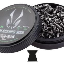 Plombs 4.5 mm The Black Ops Soul T&ecirc;te Plate - BO Manufacture - Boite de 500