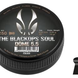 Plombs 5.5 mm The Black Ops Soul T&ecirc;te Dome - BO Manufacture - Boite de 250