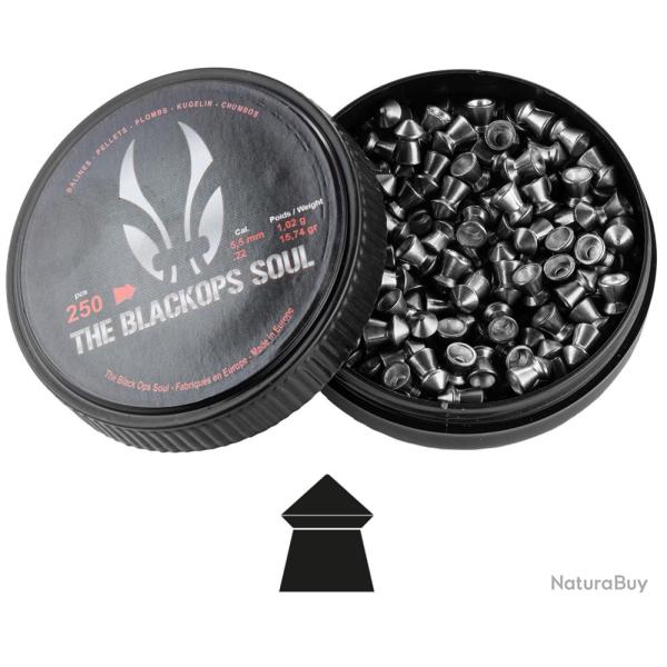 Plombs 5.5 mm The Black Ops Soul T�te Pointue - BO Manufacture - Boite de 250